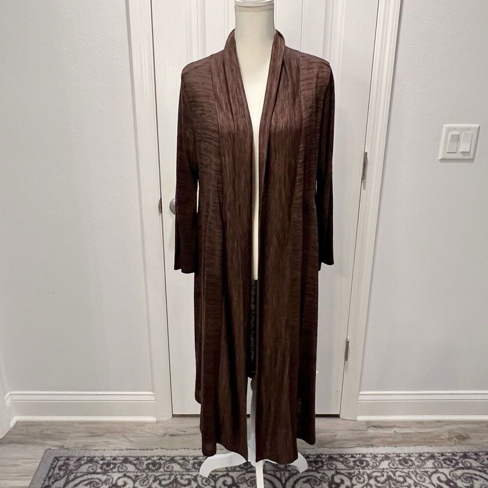 Closet Full Women's Cardigan Duster Size Large Brown Casual